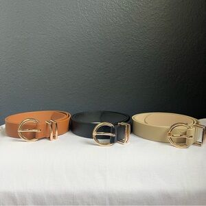 Set of 3 Casual Belts